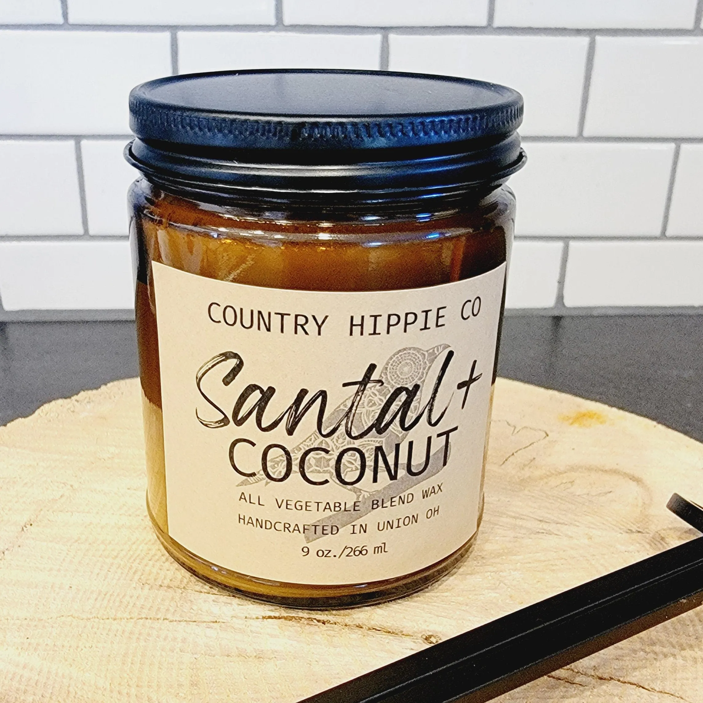 9 oz. SANTAL   COCONUT Apothecary-Inspired Candle