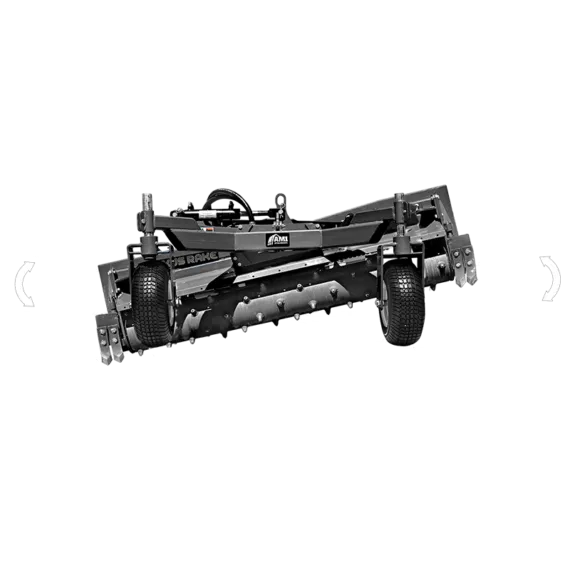 AMI hydraulic power rake for skid steer