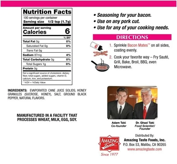 Baconmates Sweet Candied Bacon Seasoning Small Shaker