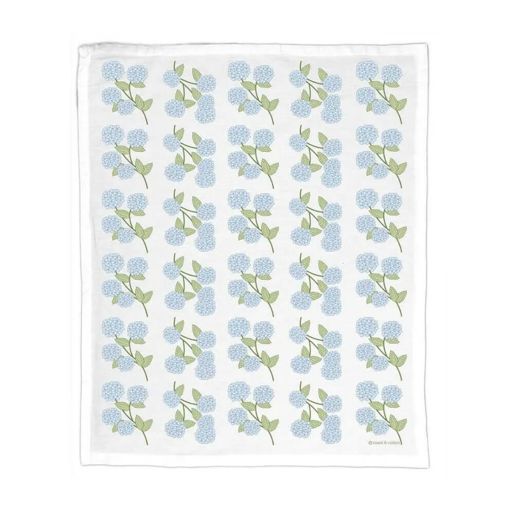 Blue Hydrangeas Tea Towel