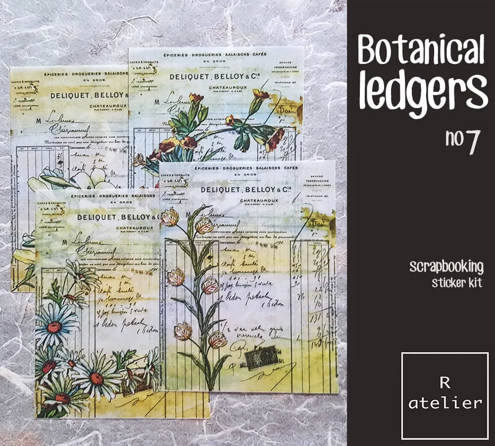 Botanical Ledgers | Scrapbooking Washi Stickers