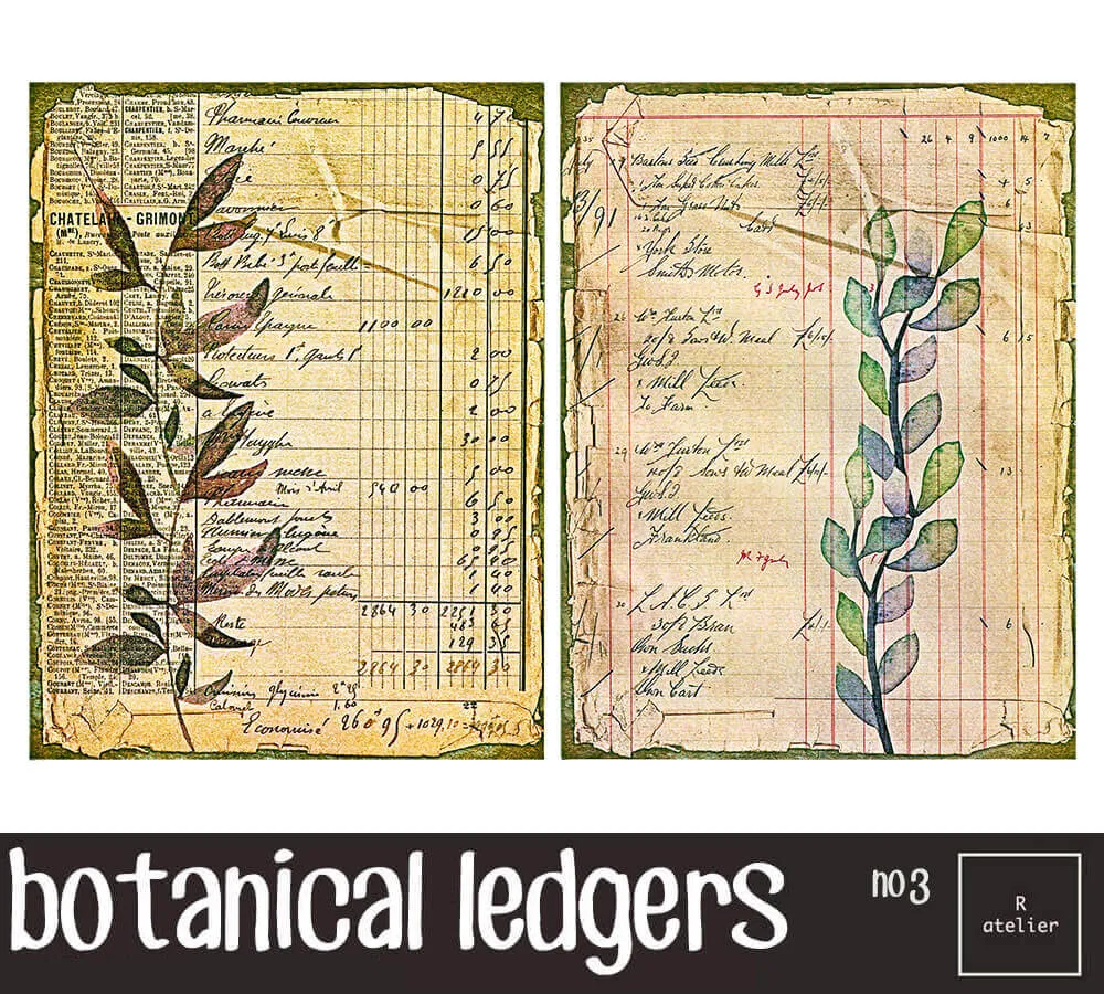 Botanical Ledgers | Scrapbooking Washi Stickers
