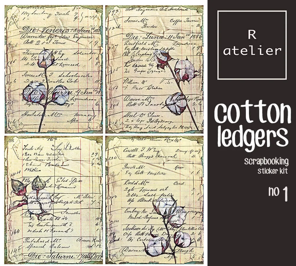 Botanical Ledgers | Scrapbooking Washi Stickers