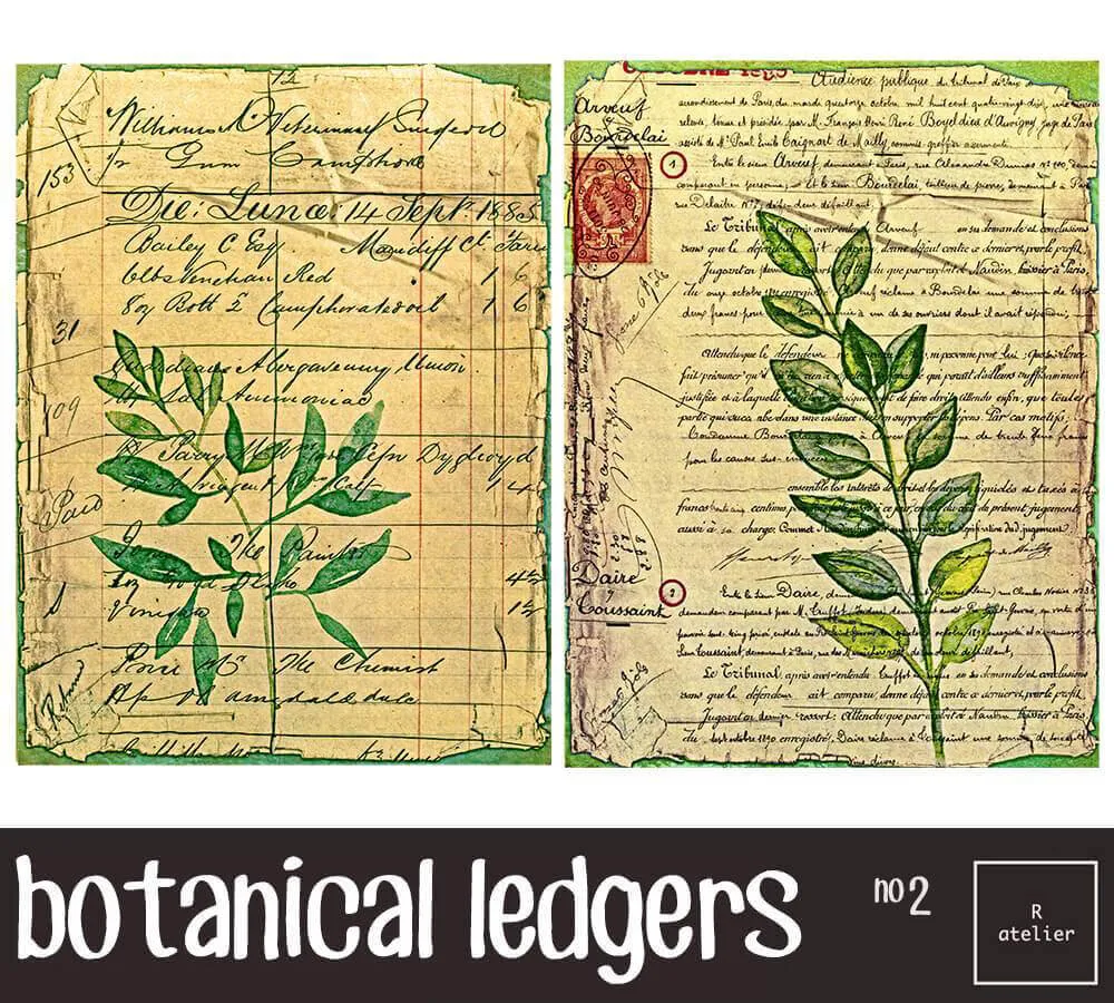 Botanical Ledgers | Scrapbooking Washi Stickers