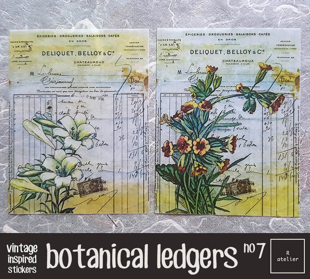 Botanical Ledgers | Scrapbooking Washi Stickers