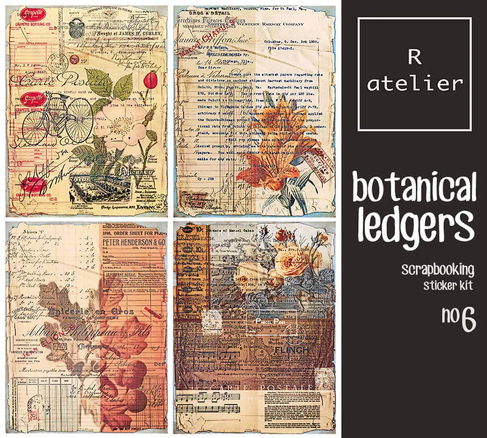 Botanical Ledgers | Scrapbooking Washi Stickers