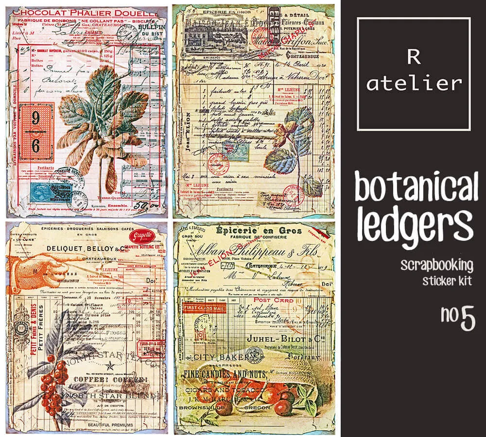 Botanical Ledgers | Scrapbooking Washi Stickers