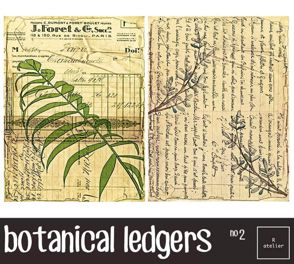 Botanical Ledgers | Scrapbooking Washi Stickers