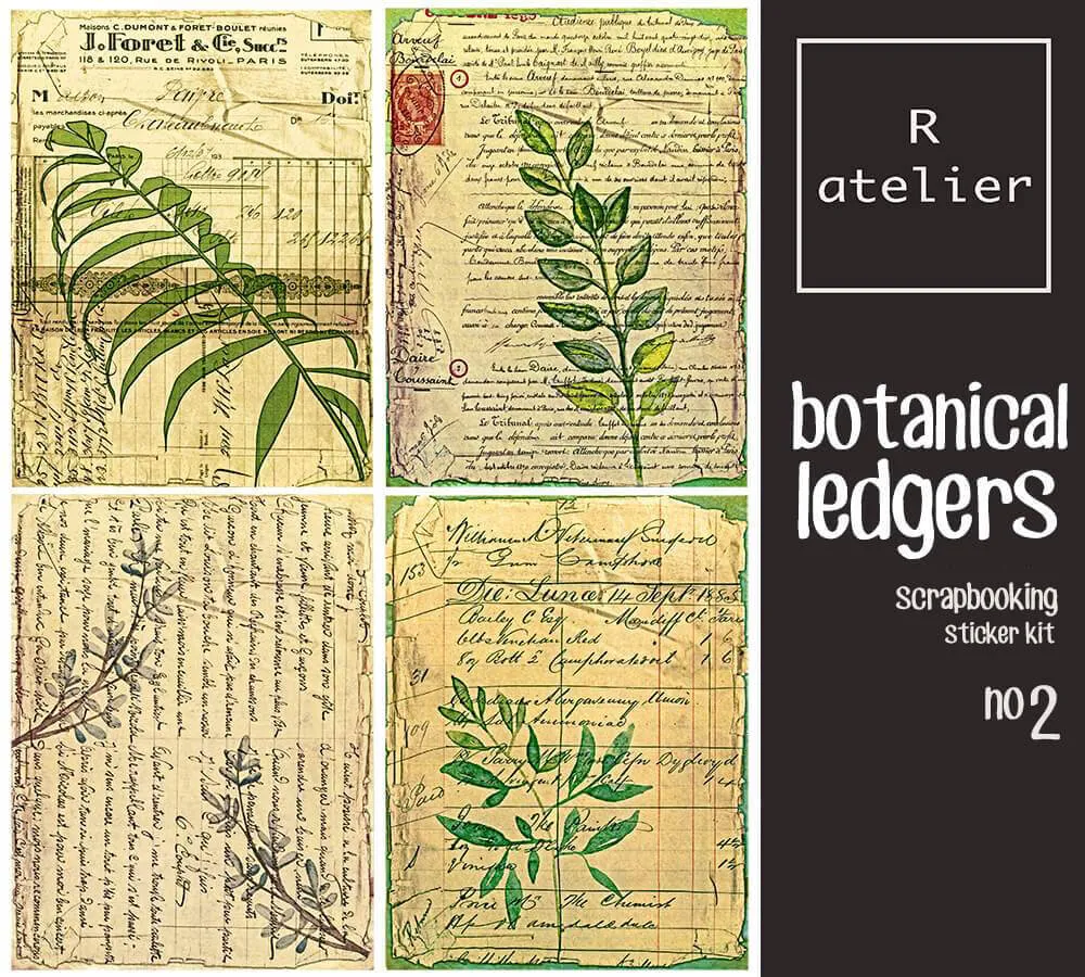 Botanical Ledgers | Scrapbooking Washi Stickers