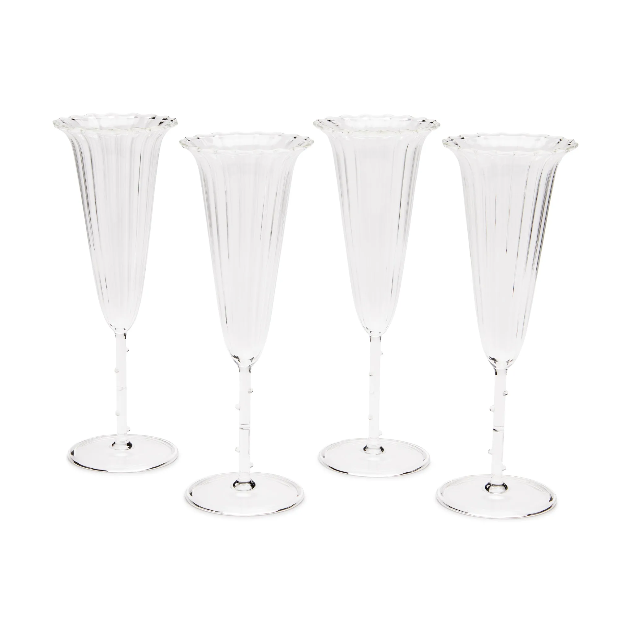Bouquet Glass Stemware - Set of 4 - Champagne
