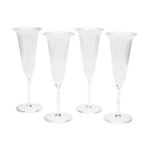 Bouquet Glass Stemware - Set of 4 - Champagne