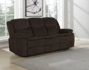 Brown - Jennings Upholstered Power Sofa With Drop-down Table Brown