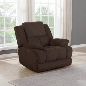 Brown - Waterbury Upholstered Power Glider Recliner Brown