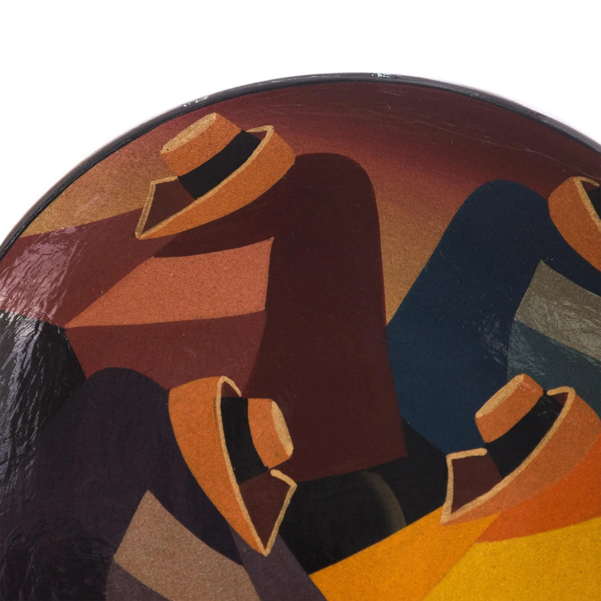 Ceramic plate - Four Hats | NOVICA