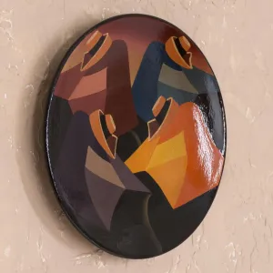 Ceramic plate - Four Hats | NOVICA