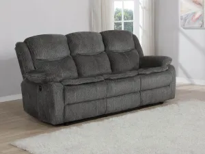 Charcoal - Jennings Upholstered Power Sofa With Drop-down Table Charcoal