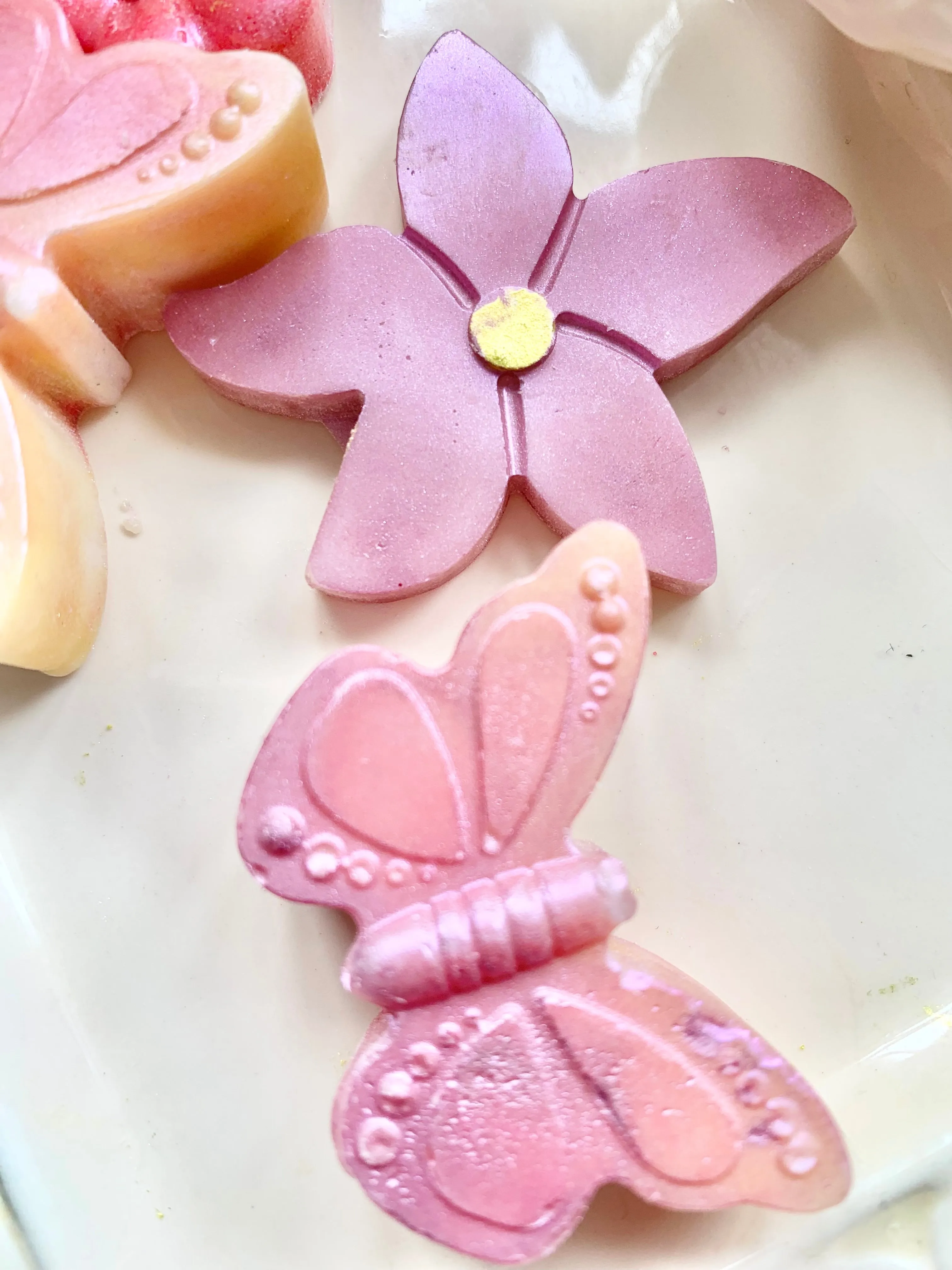 Cherry Blossom wax shapes