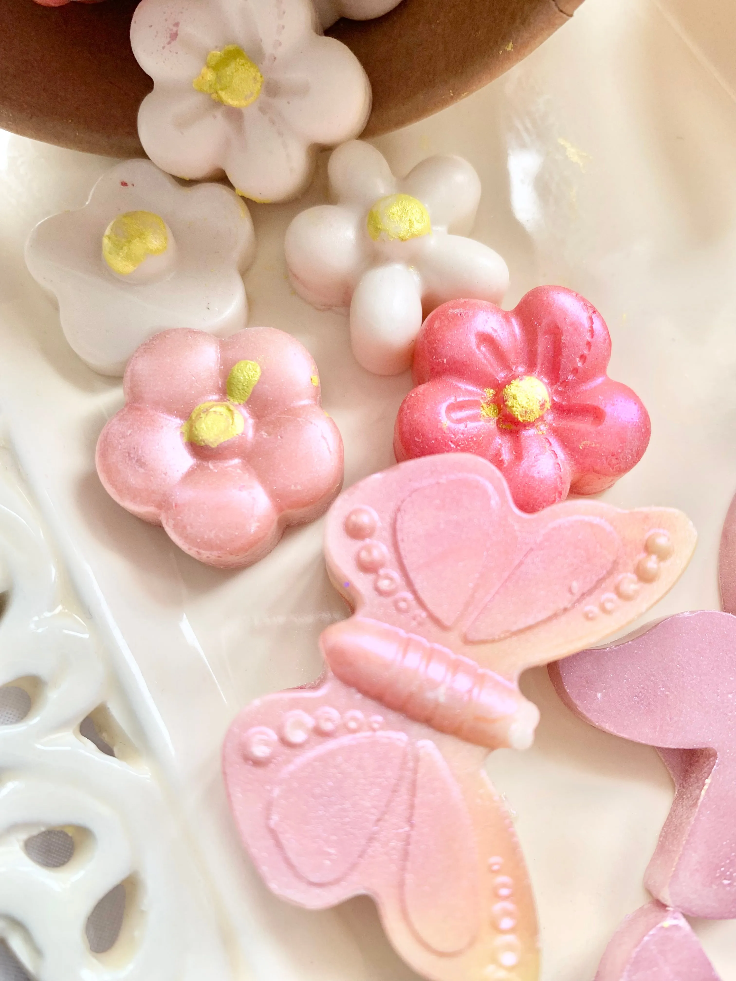 Cherry Blossom wax shapes