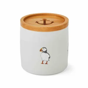 Coastal Birds Small Ceramic Canister