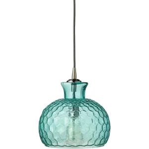 Coastal Style Blue Textured Glass Clark Pendant