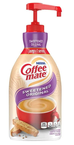 Coffee-Mate Sweet Original Liquid Creamer Concentrate Pump Bottle 50.7 fl oz  (BEST BY: JAN 2024)