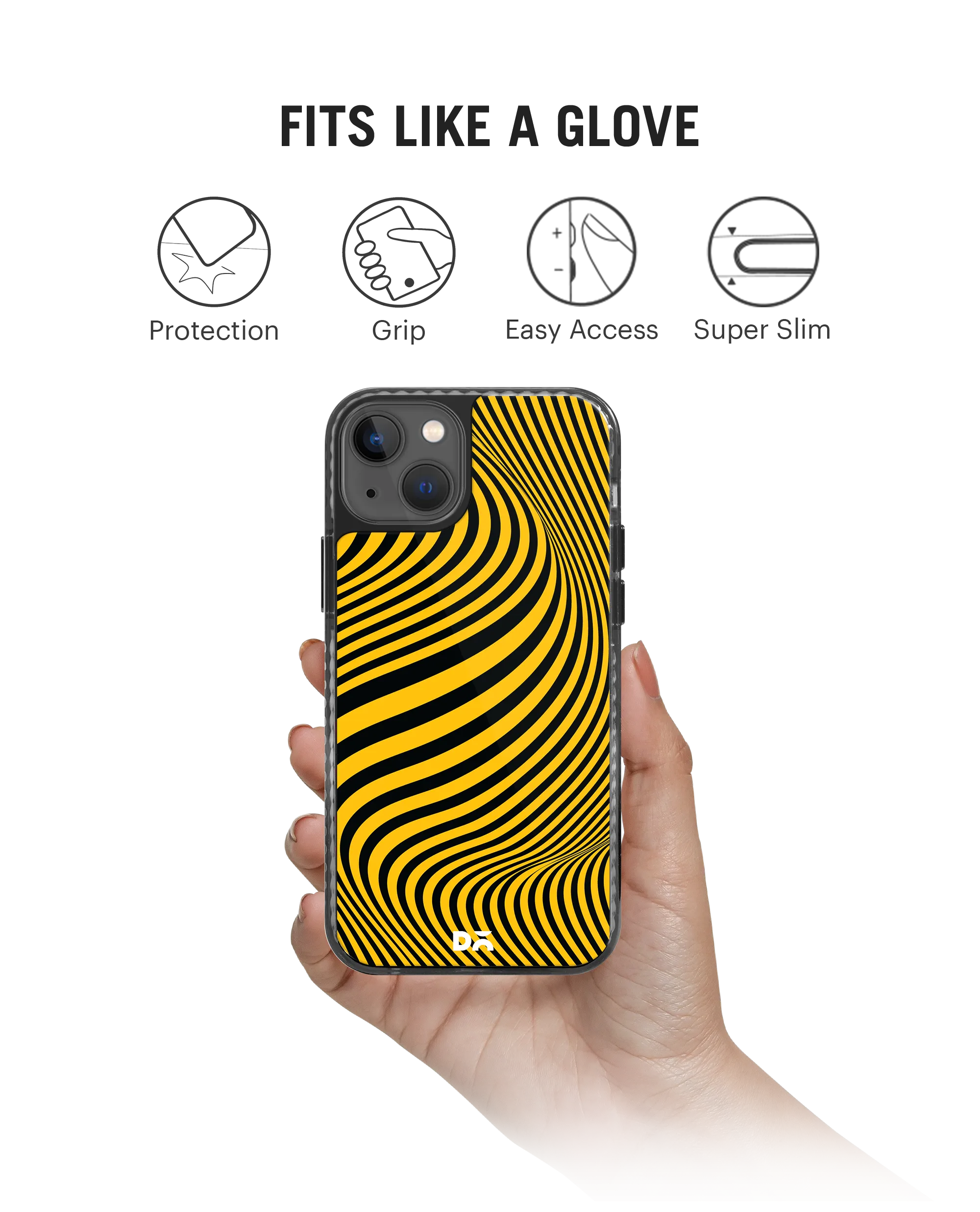 DailyObjects Ochre Waves Stride 2.0 Phone Case Cover For iPhone 15