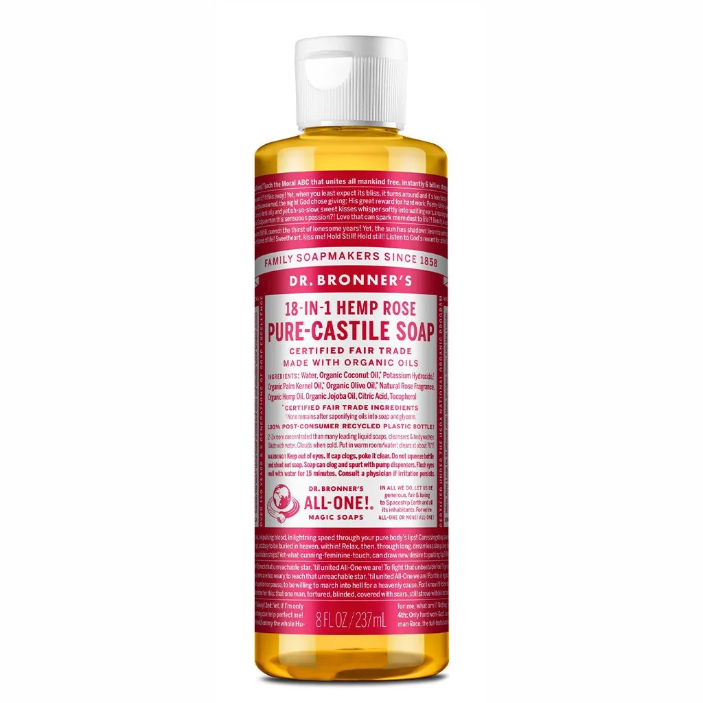 Dr. Bronners Pure-Castile Liquid Soap - Rose