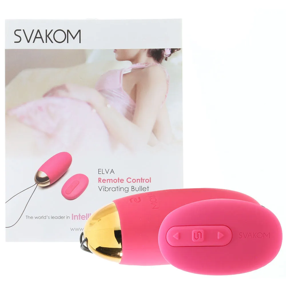 Elva Remote Control Vibrating Bullet in Plum Red