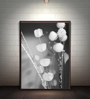 Ethereal Bloom: Black & White Floral Elegance