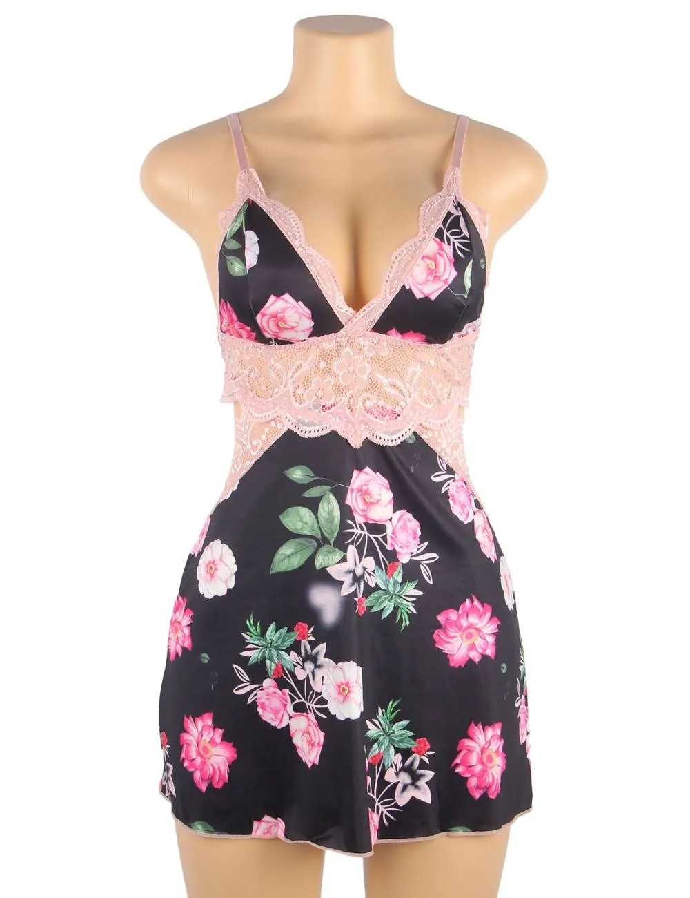 Floral Obsidian Dreams Chemise