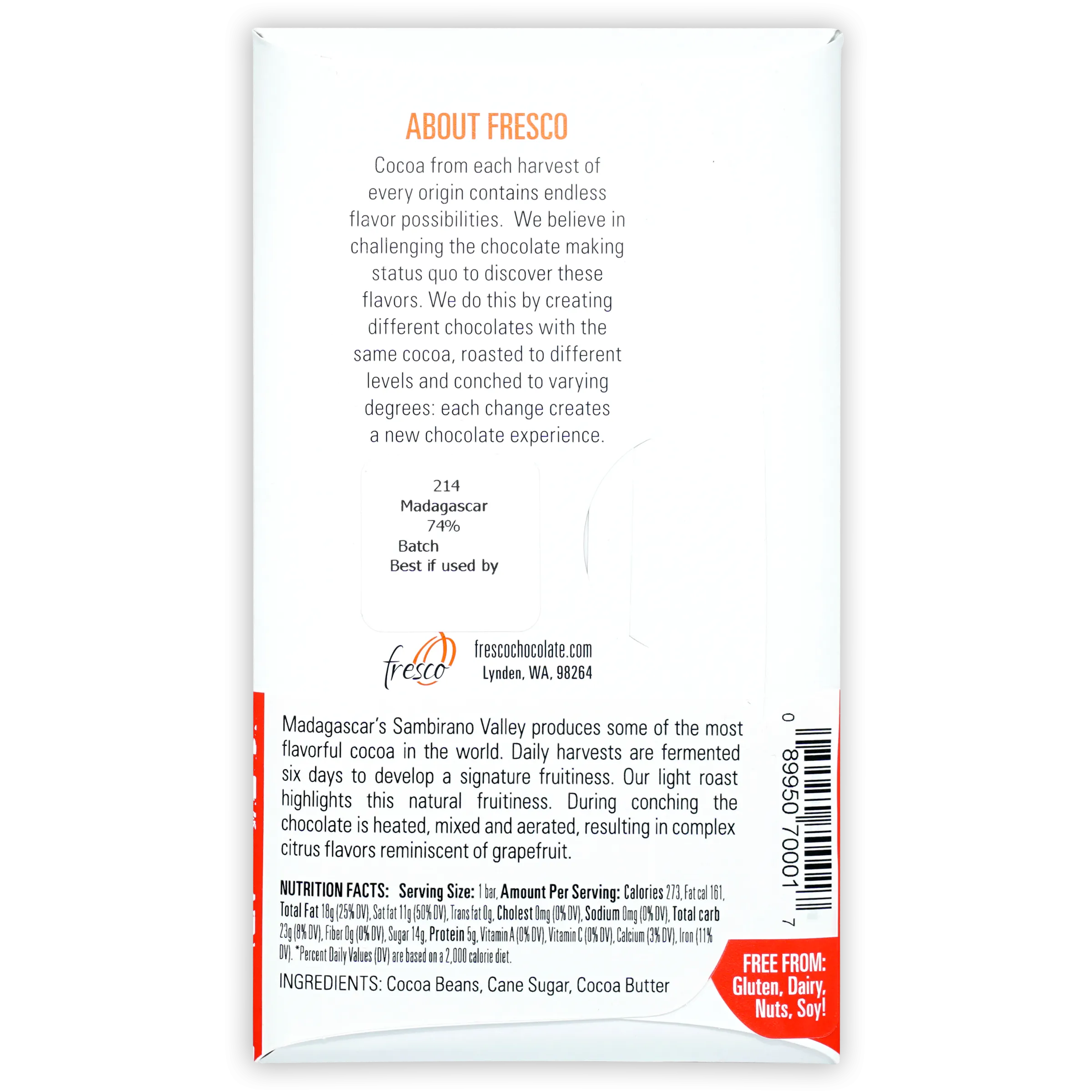 Fresco Madagascar Light Roast 74%