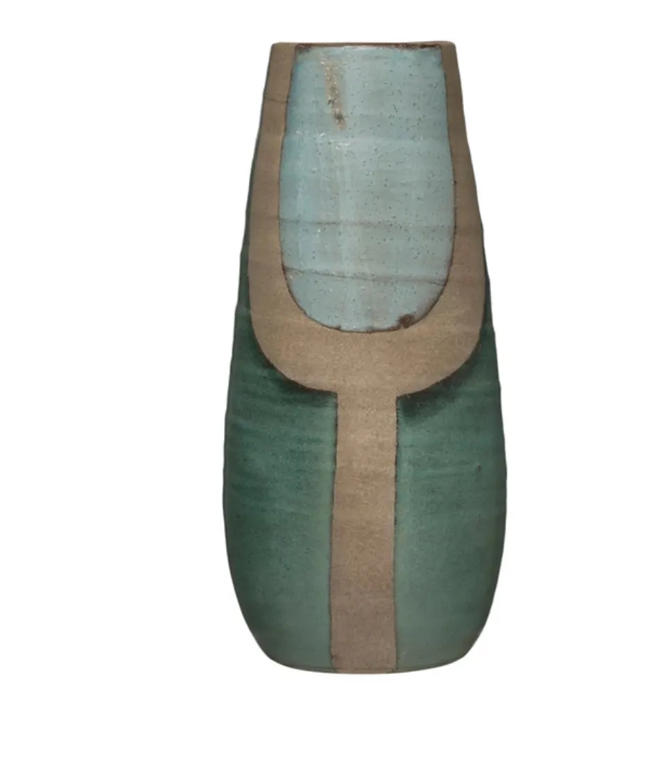 Hand Painted Neutral Vase
