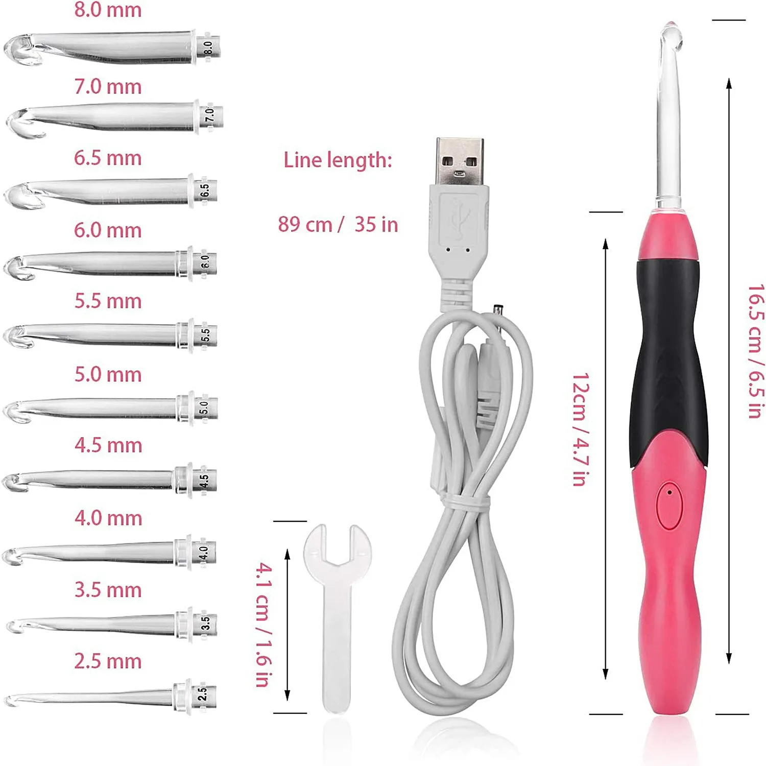 Led Lighted CROCHET HOOK KIT