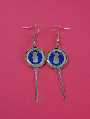 Officially Licensed Military Charm Earrings - A Proud Symbol of Service and Sacrifice