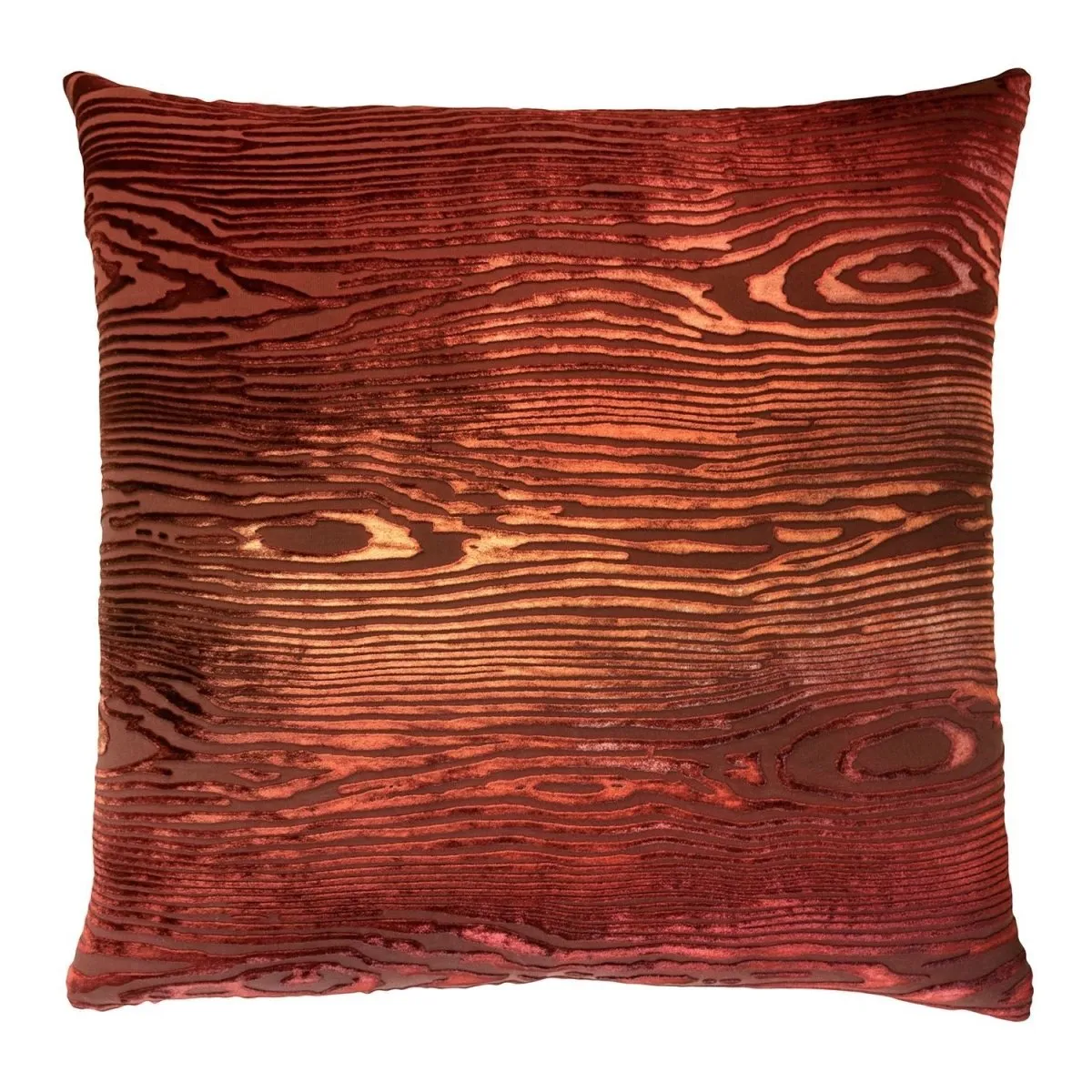 Paprika Woodgrain Decorative Pillow by Kevin O'Brien Studio