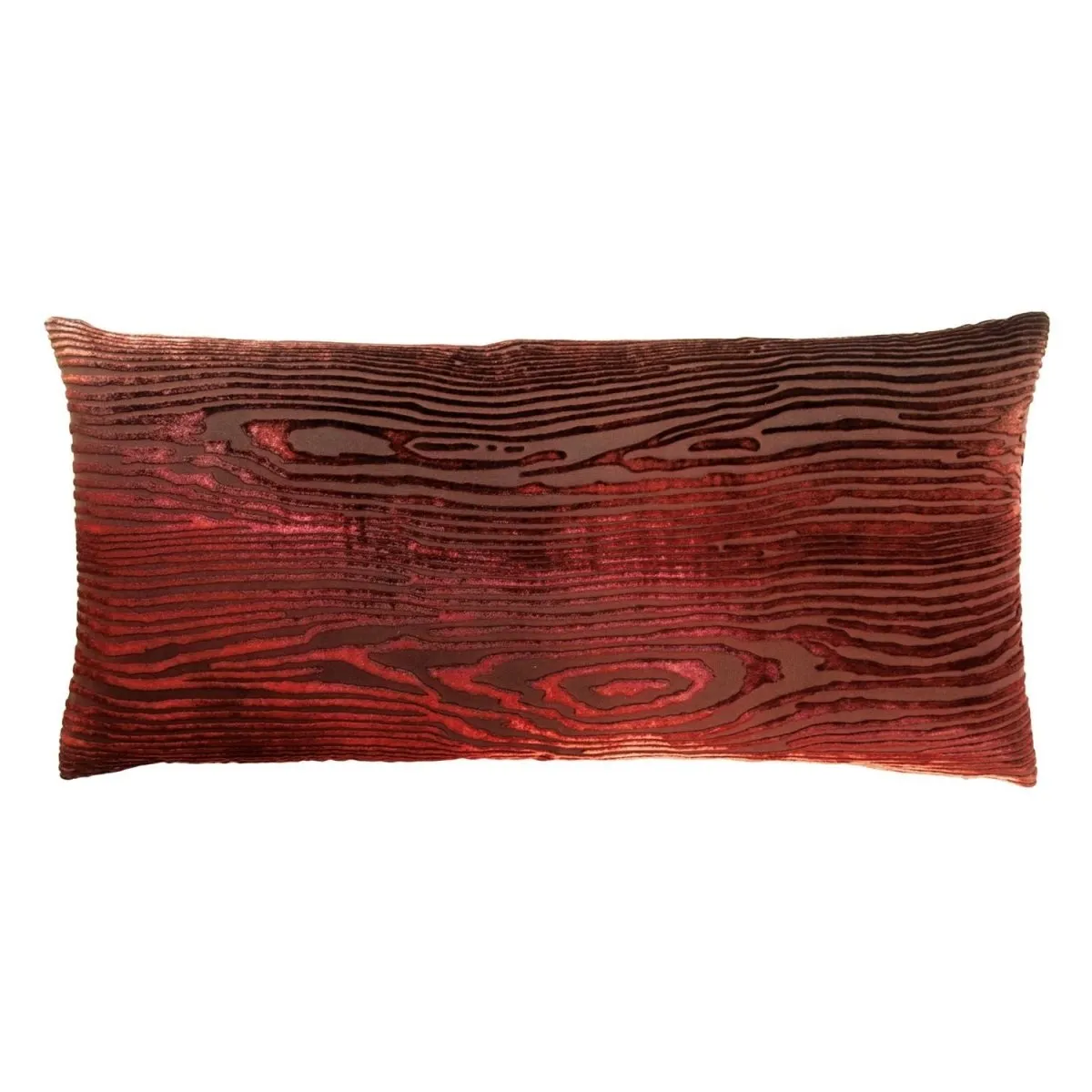 Paprika Woodgrain Decorative Pillow by Kevin O'Brien Studio