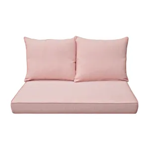 Patio Furniture Cushions Comfort Deep Seat Loveseat Cushion Mixed Coral/White