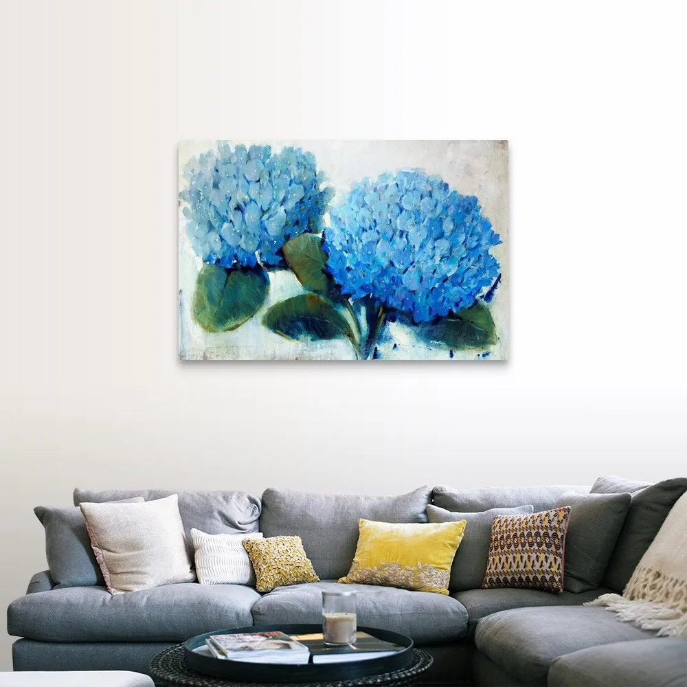 "Blue Hydrangea" Canvas Wall Art