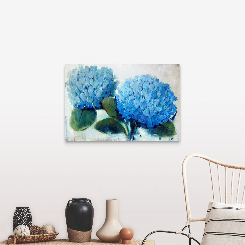 "Blue Hydrangea" Canvas Wall Art