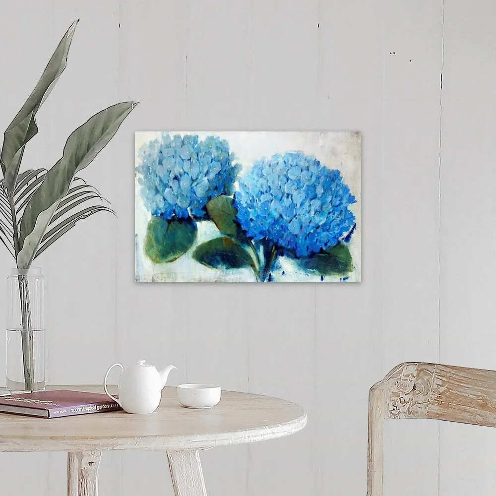 "Blue Hydrangea" Canvas Wall Art