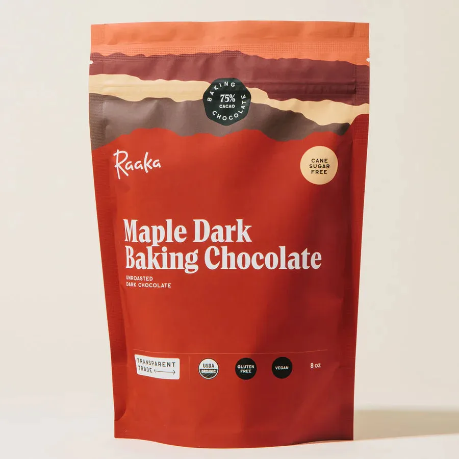 Raaka Baking Chocolate Maple Dark 75%