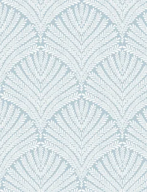 Rayna Wallpaper, Blue Swatch