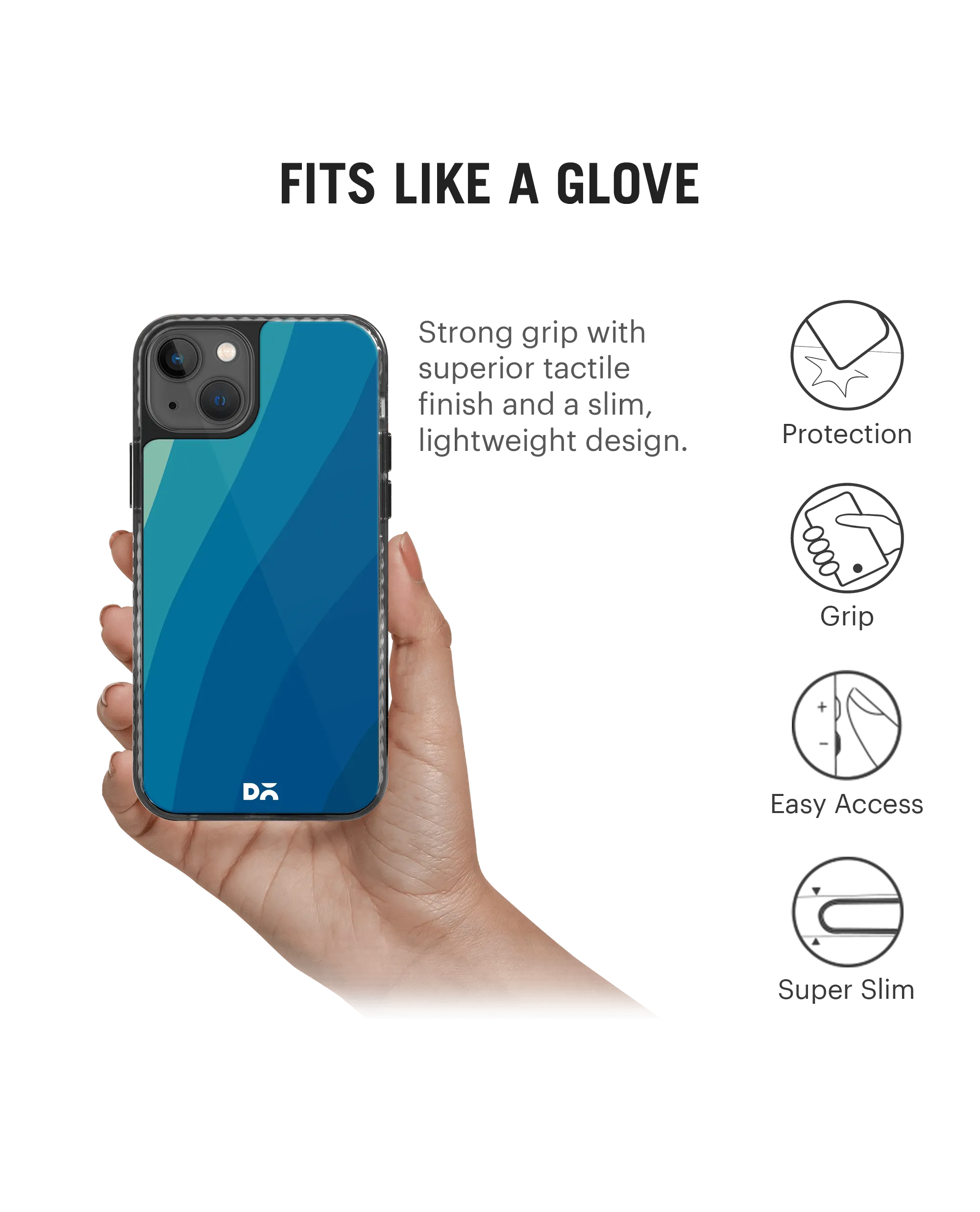 Sea Waves Stride 2.0 Case Cover For iPhone 13 Mini