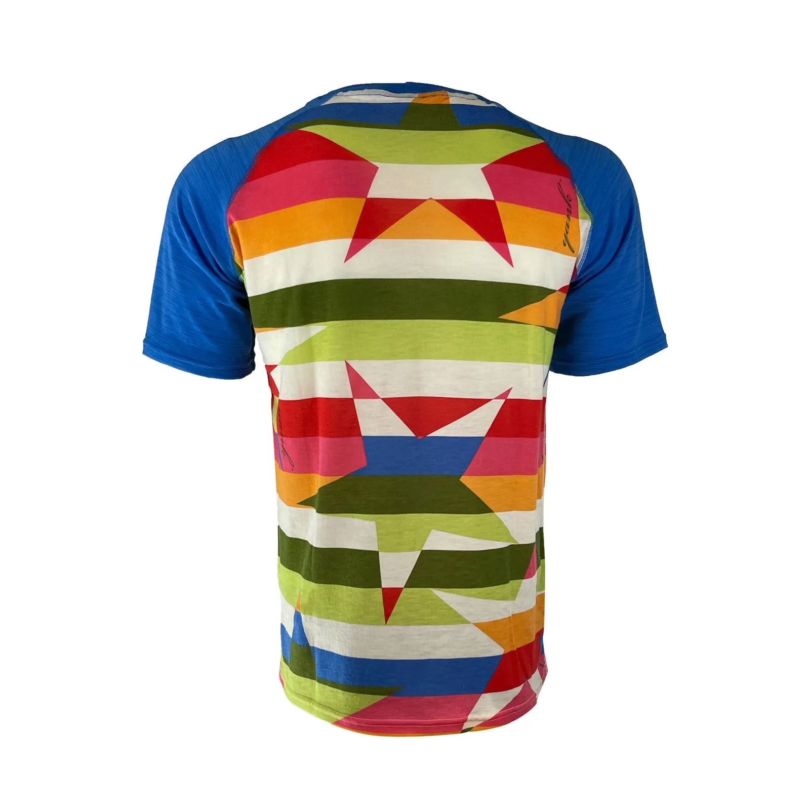 SECONDS Men's Snazzy Rock Star Short Sleeve Merino Shirt | Stripe