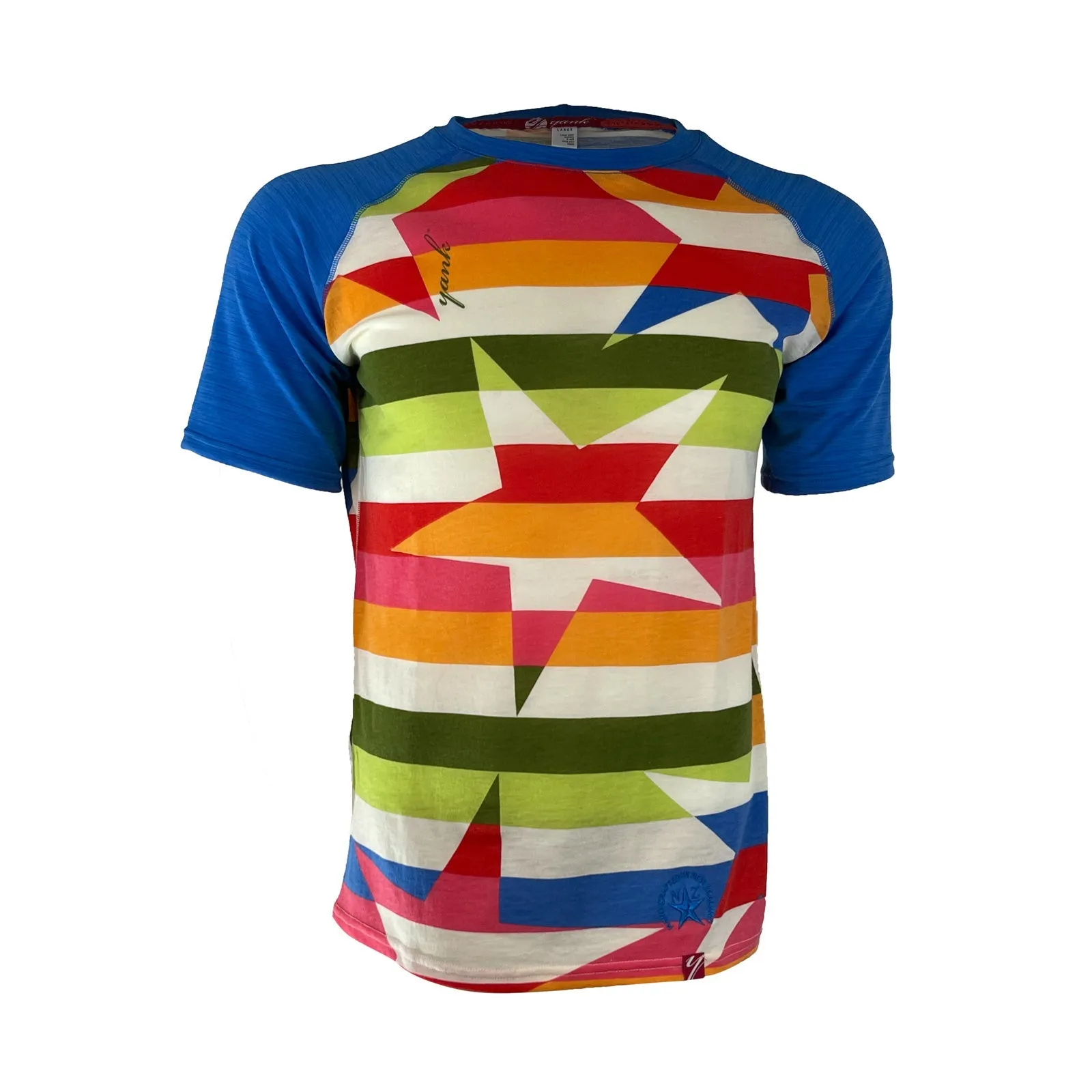 SECONDS Men's Snazzy Rock Star Short Sleeve Merino Shirt | Stripe