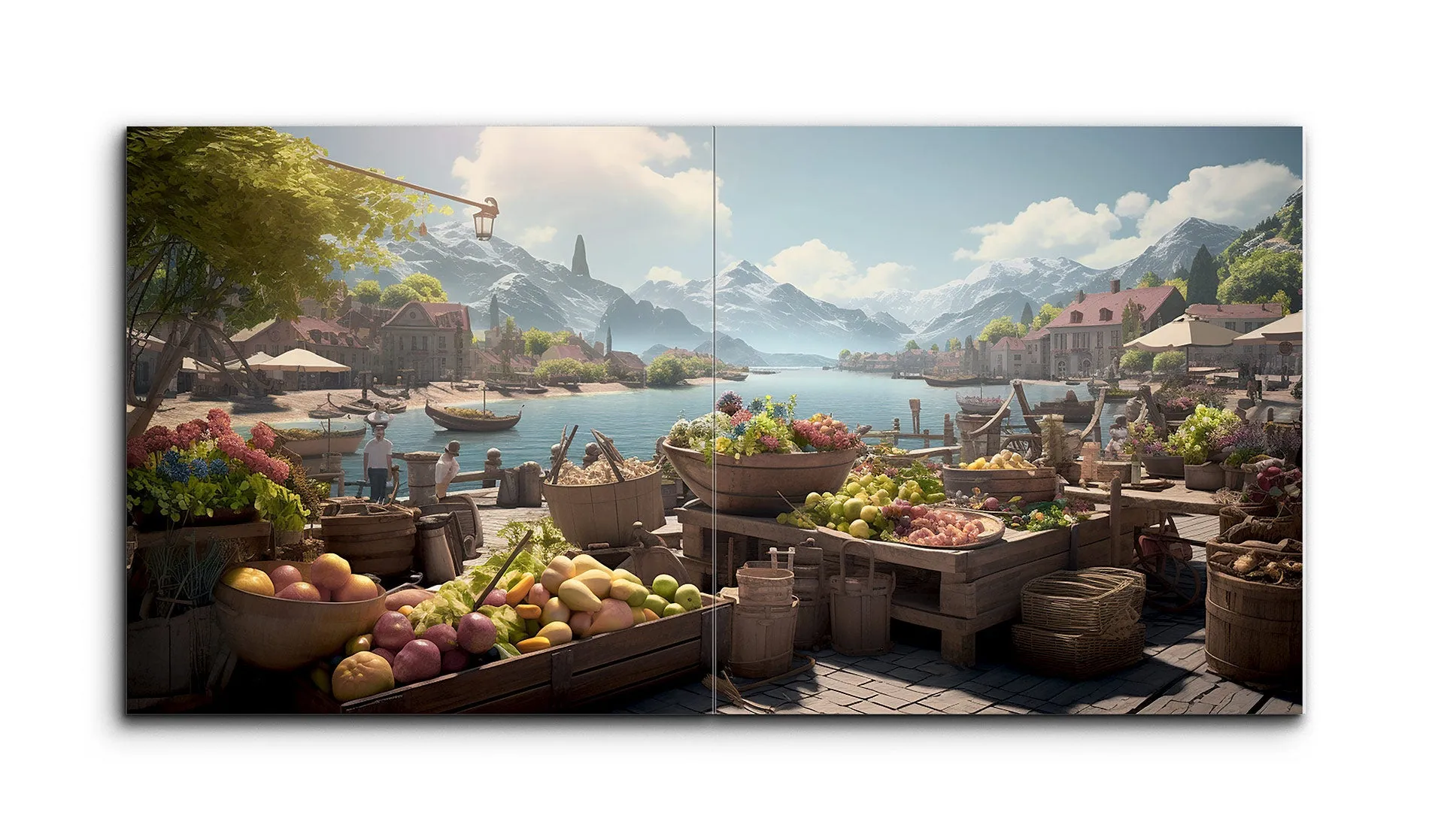 Serene Harbor Market Panorama