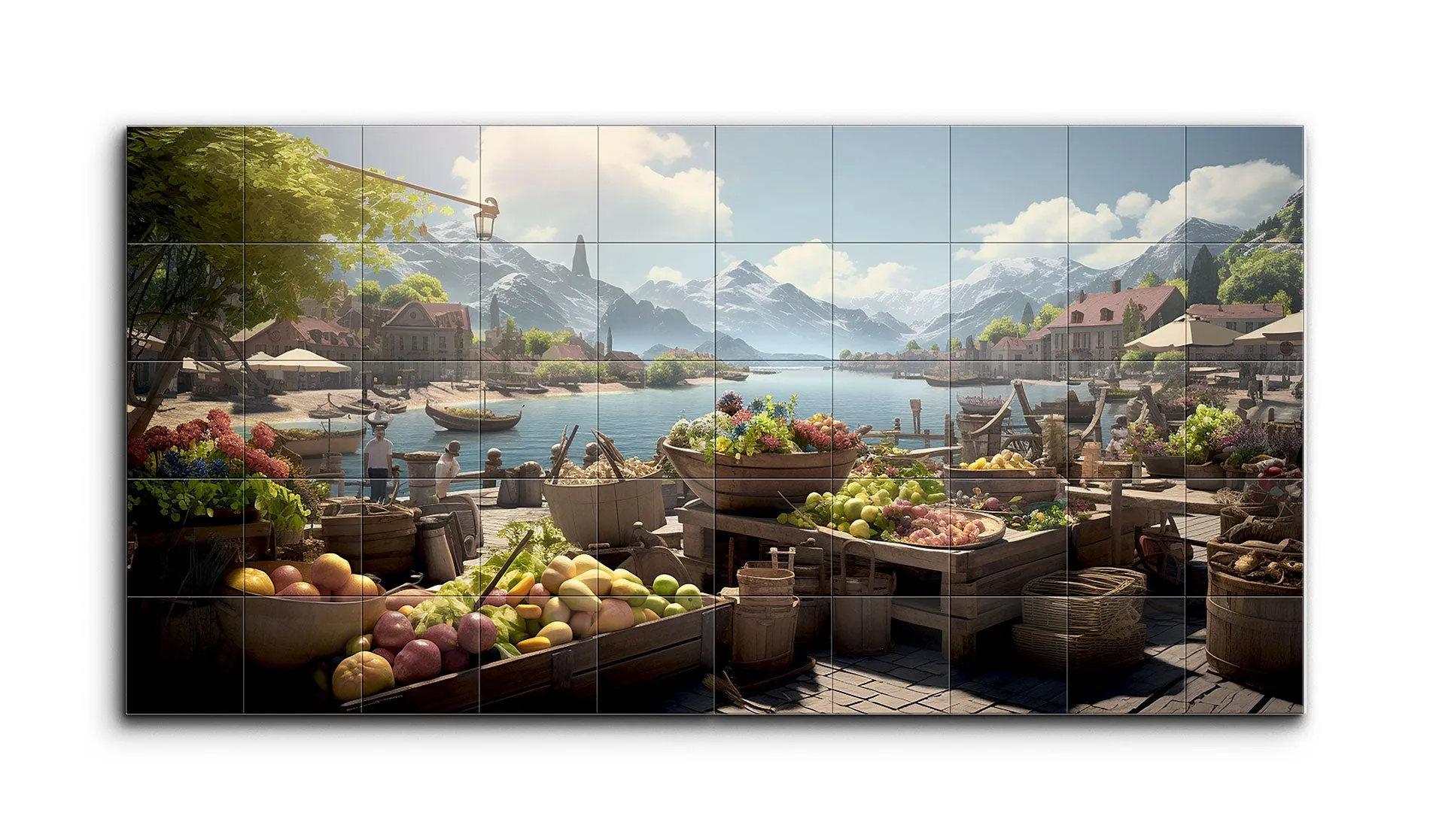Serene Harbor Market Panorama