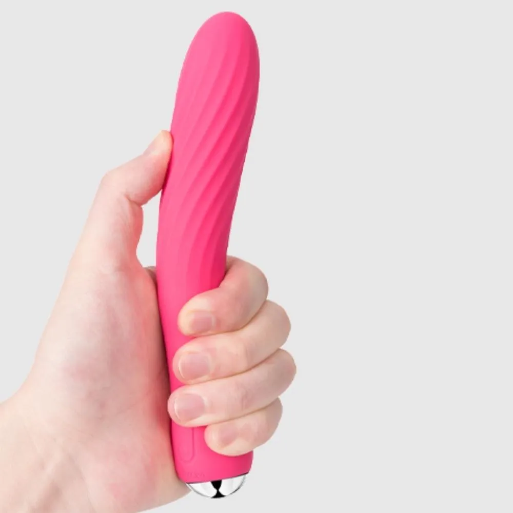 Svakom Anya Silicone Flexible Heating Classic Vibrator Plum Red/Silver