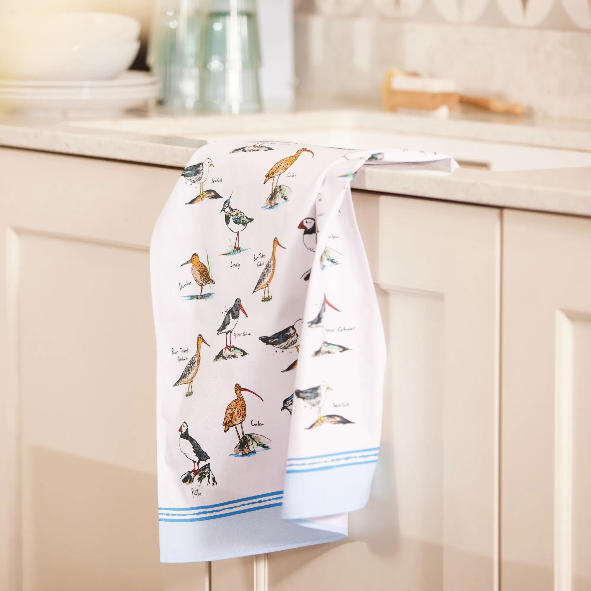 Ulster Weavers Coastal Birds Tea Towel - Cotton One Size in Blue