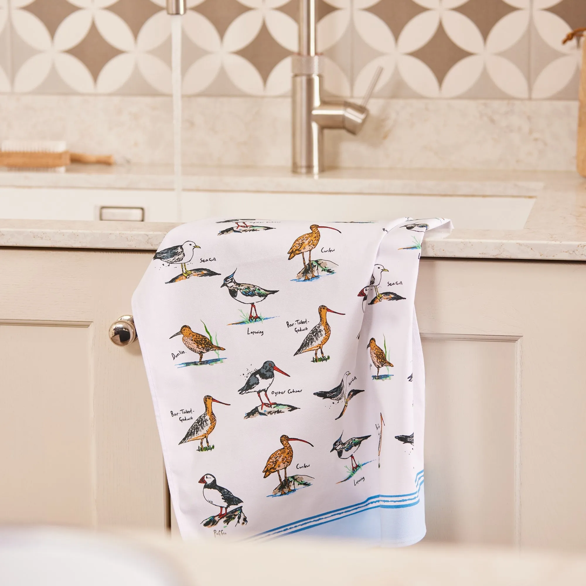 Ulster Weavers Coastal Birds Tea Towel - Cotton One Size in Blue